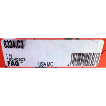 1 NEW FAG 6324.C3 SINGLE ROW BALL BEARING