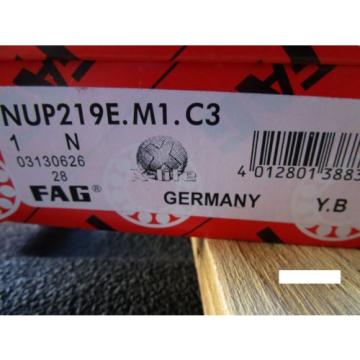 Fag NUP219-E-M1 C3, Cylindrical Roller Bearing(=2 SKF,NSK ,NTN,)