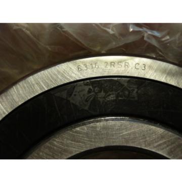 FAG 6316.2RSR.C3 Deep Groove Bearing Sealed Sides, 80mm x 170mm x 39mm, 7450eDE2