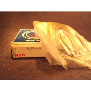 NSK 6805VV, Single Row Deep Groove Bearing, 6805 VV (SKF, FAG, Koyo, 61805 2RS)