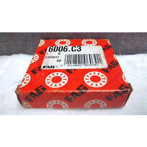 FAG DEEP GROOVE BALL BEARING 6006.C3 NEW 6006C3 #5 image