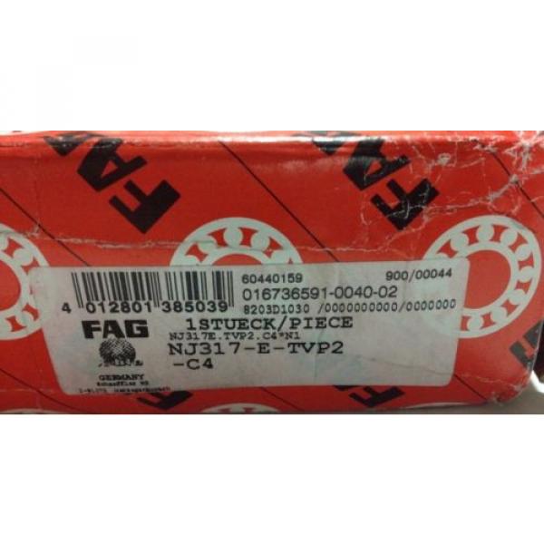 FAG NJ317-E-TVP2-C4 Cylindrical Roller Bearing NJ317ETVP2C4 #3 image