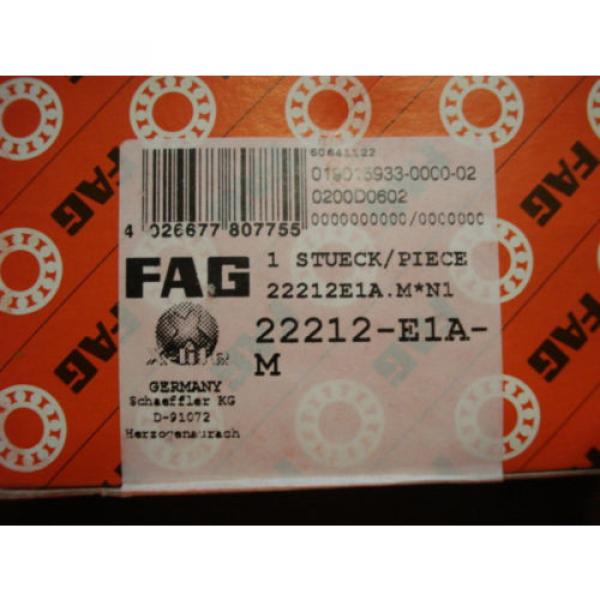 FAG  22212E1A.M Spherical Roller Bearing, 60mm x 110mm x 28mm, 7920eFD4 #5 image